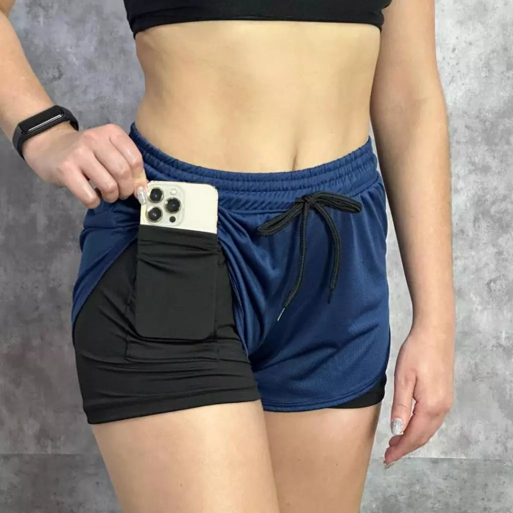 Kit 3 Unidades Short Duplo 2 em 1(Somente Hoje)