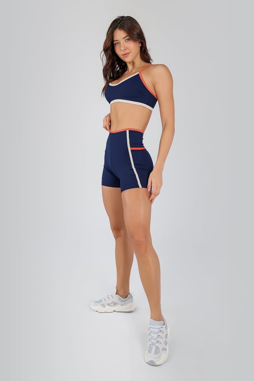 Conjunto sem Cós Aparente e Listras (Short+Top)